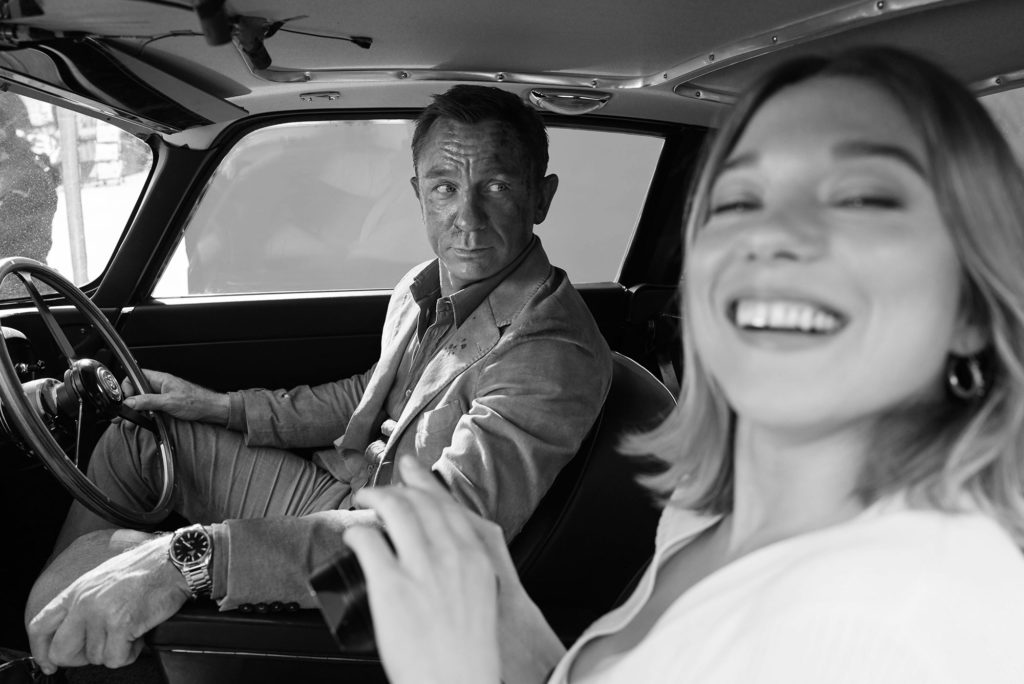 daniel craig, lea seydoux, james bond, 007, no time to die, aston martin, db5, greg williams, gwp